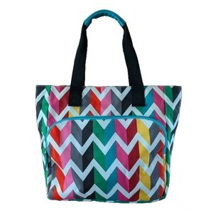French Bull Multi-color Chevron Travel Tote